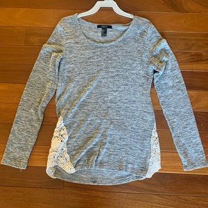 Grey Long sleeve fashion top